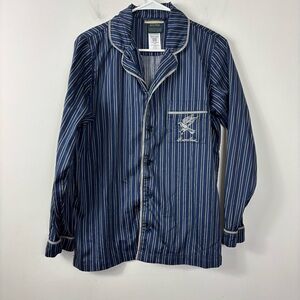 Pottery Barn Teen Harry Potter Pajama Top Girls XS Ravenclaw Button Up Blue